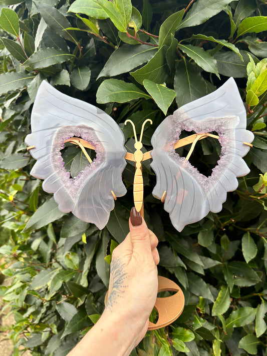 Amethyst agate wings