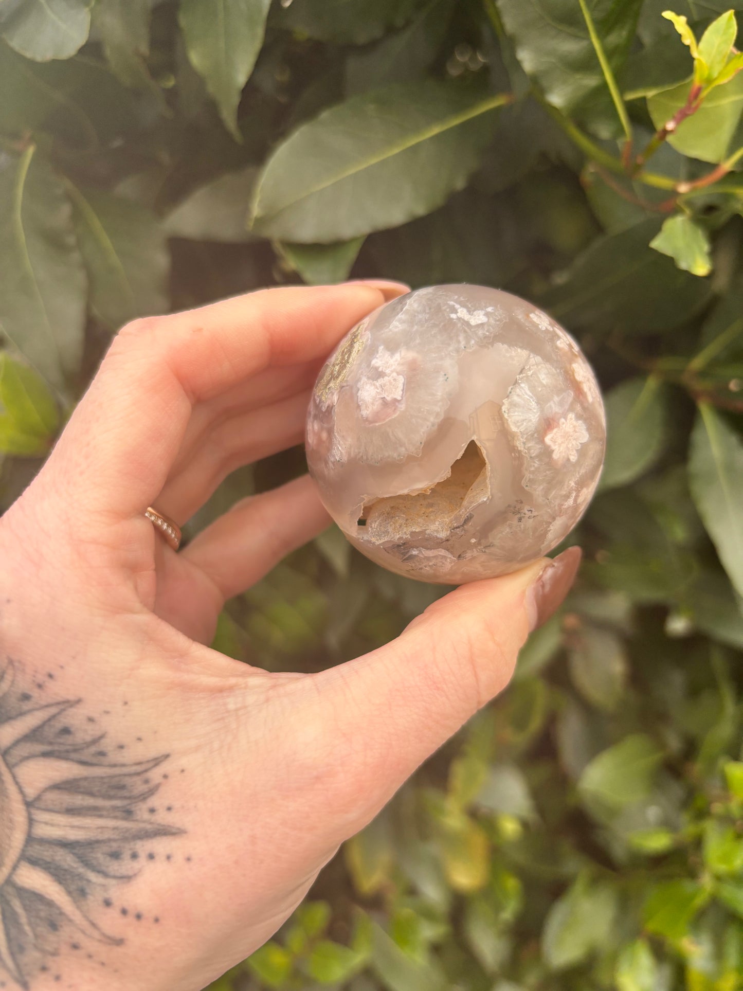 Flower Agate sphere