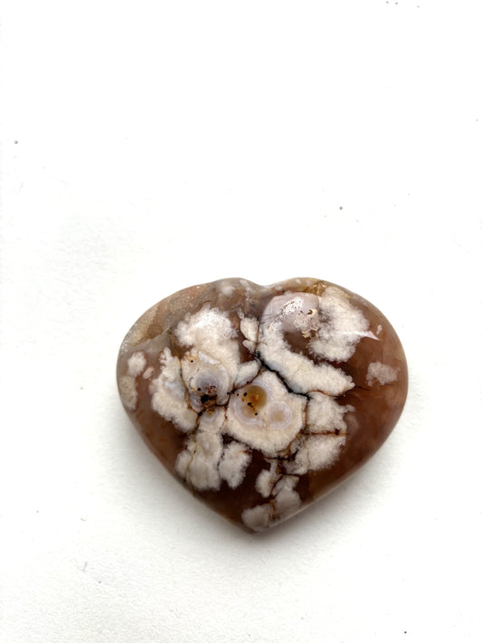 Flower Agate Heart