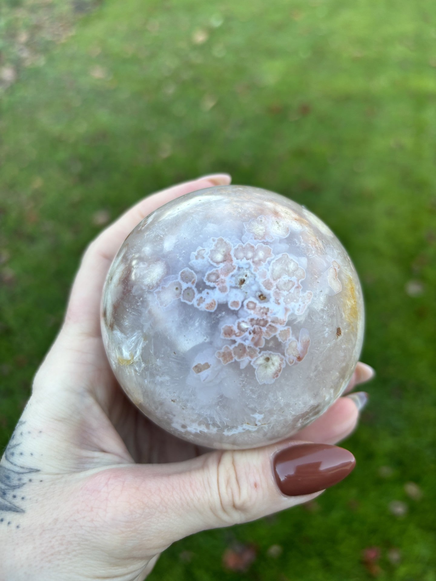 Flower Agate sphere