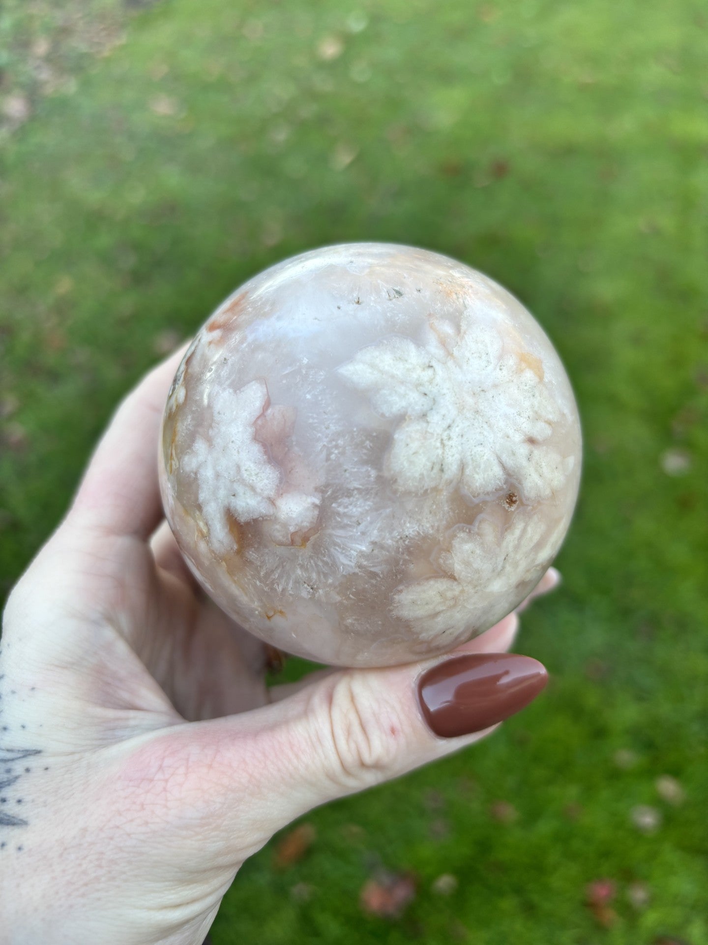 Flower Agate sphere