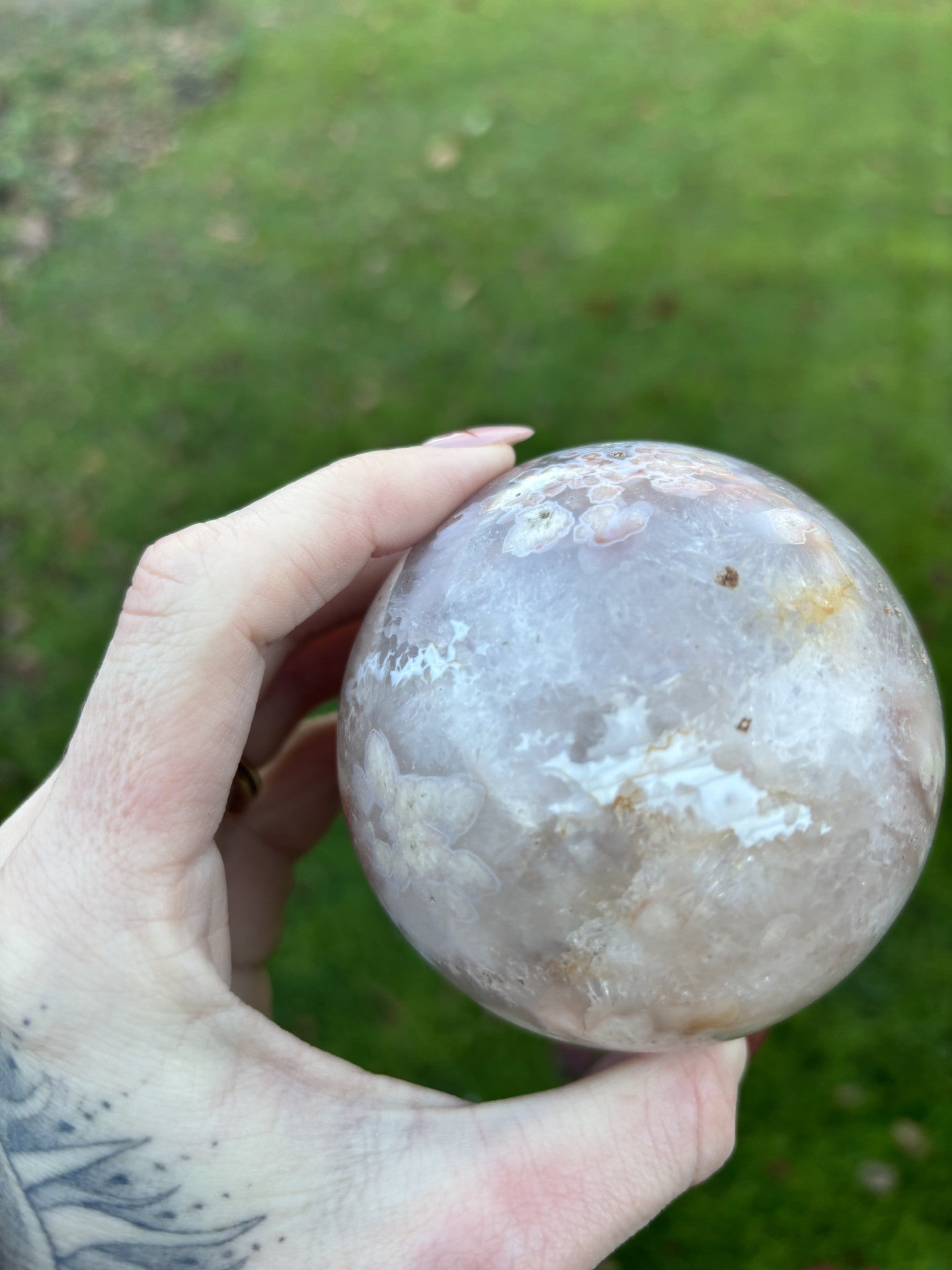 Flower Agate sphere