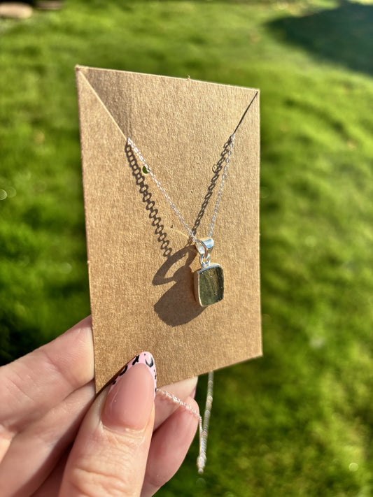 Moldavite pendant