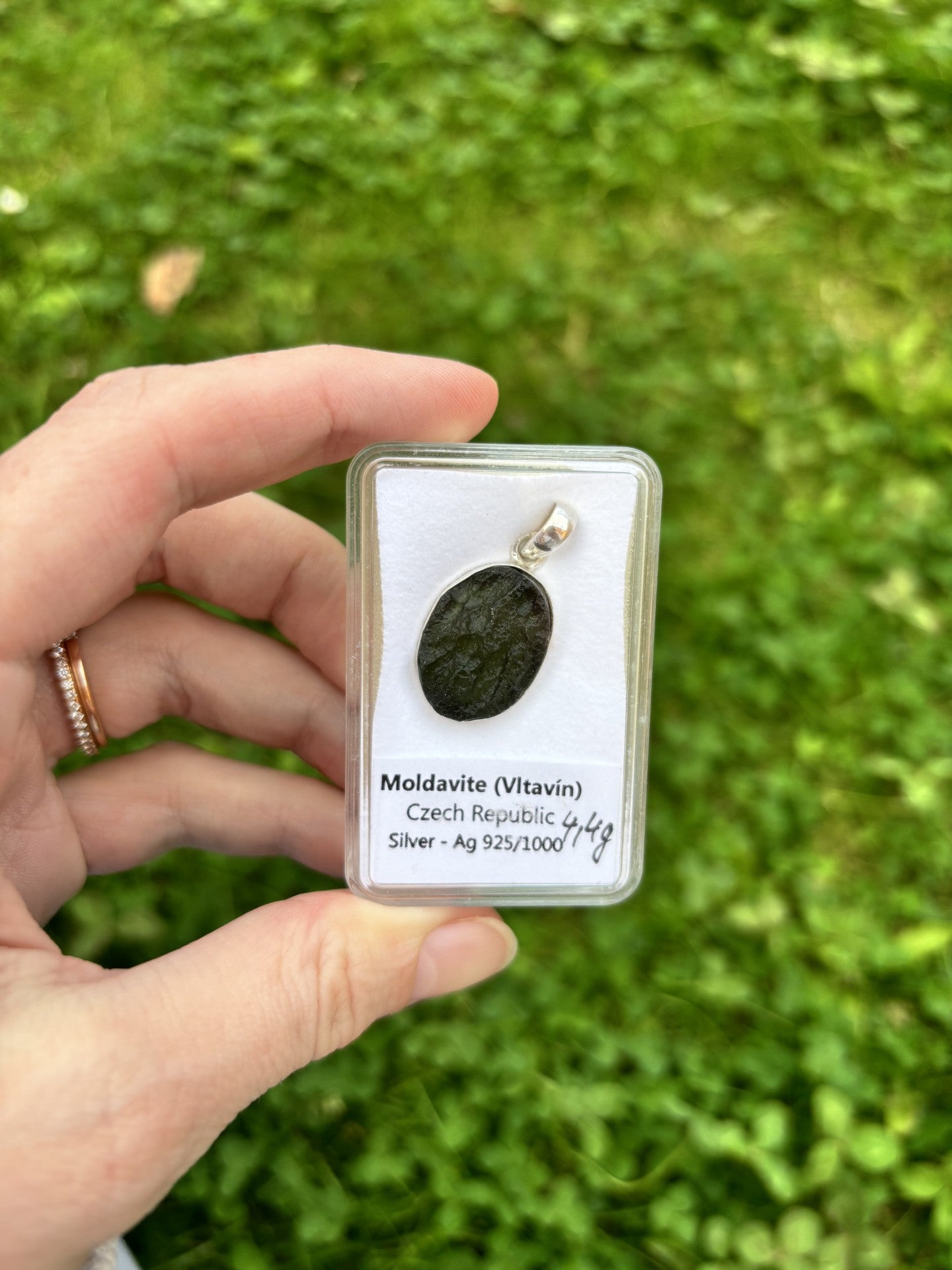 Moldavite pendant