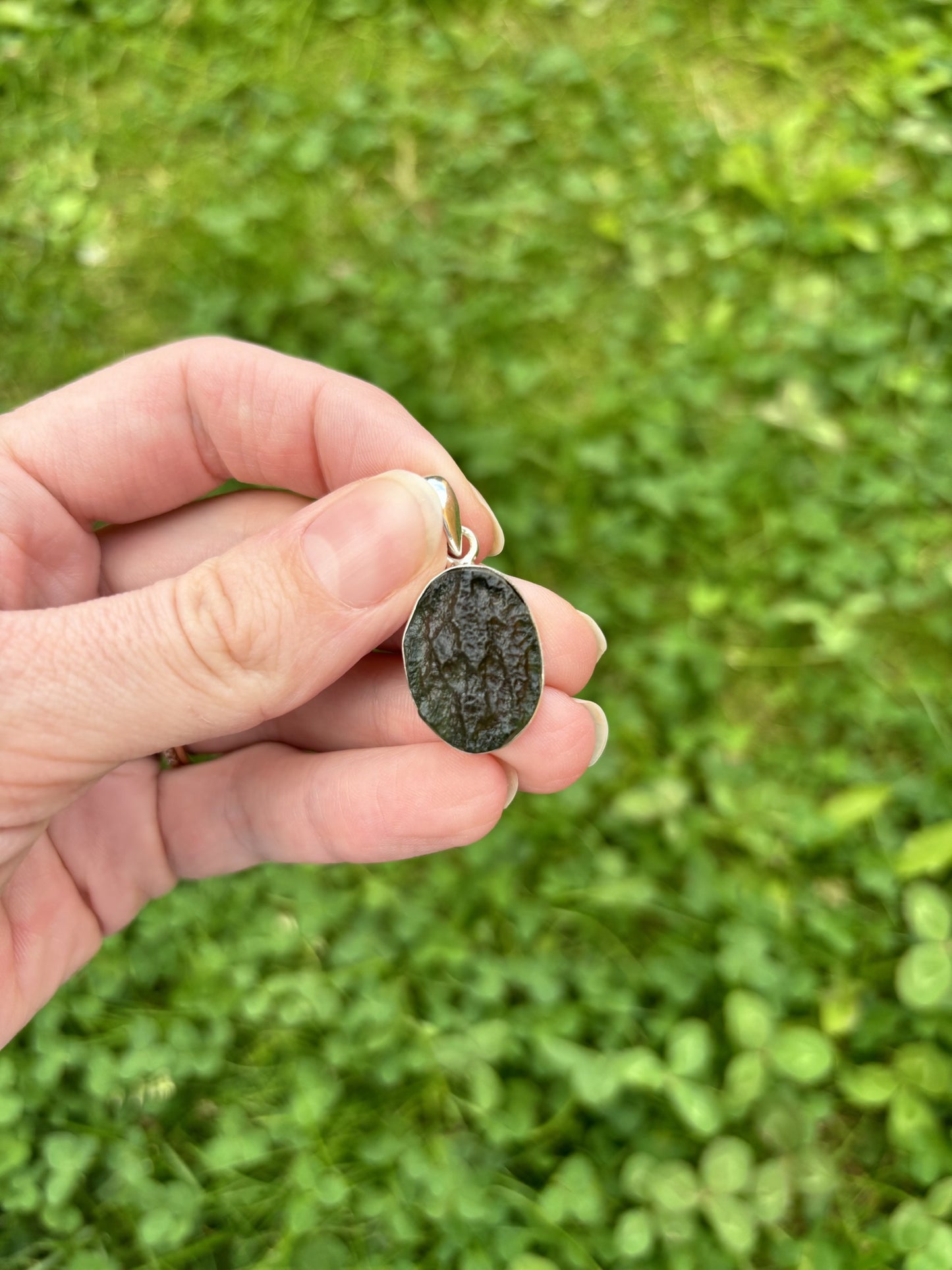 Moldavite pendant